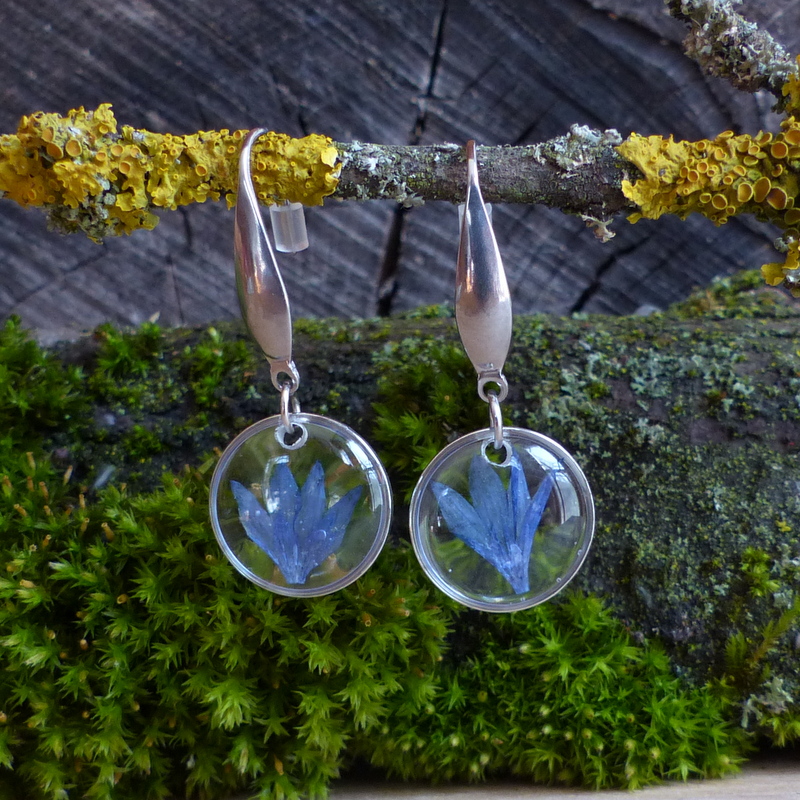 Búzavirágos fülbevaló - Image 3