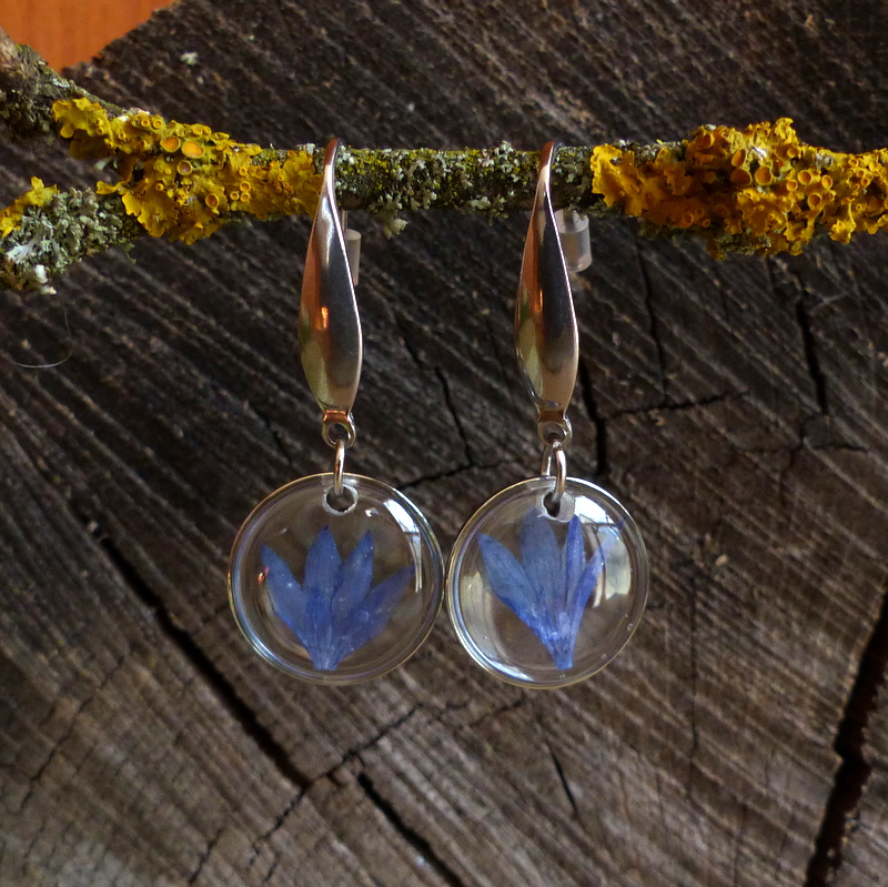 Búzavirágos fülbevaló - Image 2